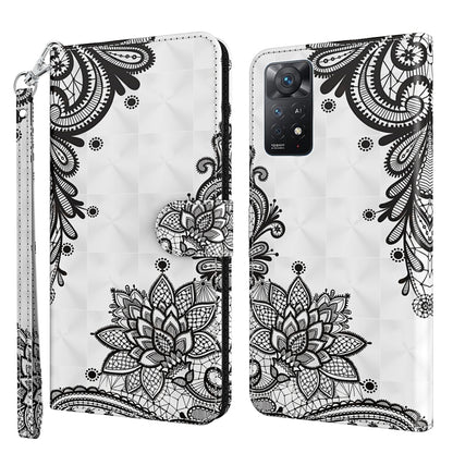 3D Painting Pattern TPU + PU Leather Phone Case, For Xiaomi Redmi Note 11 4G International, For Xiaomi Redmi Note 11 Pro 4G / 5G International Version