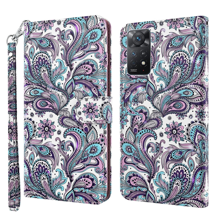 3D Painting Pattern TPU + PU Leather Phone Case, For Xiaomi Redmi Note 11 4G International, For Xiaomi Redmi Note 11 Pro 4G / 5G International Version