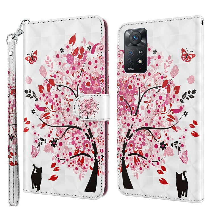 3D Painting Pattern TPU + PU Leather Phone Case, For Xiaomi Redmi Note 11 4G International, For Xiaomi Redmi Note 11 Pro 4G / 5G International Version