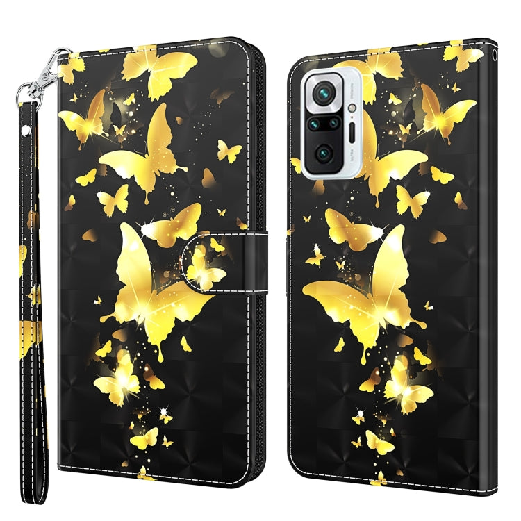 3D Painting Pattern TPU + PU Leather Phone Case, For Xiaomi Redmi Note 10 Pro / 10 Pro Max