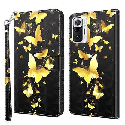 3D Painting Pattern TPU + PU Leather Phone Case, For Xiaomi Redmi Note 10 Pro / 10 Pro Max