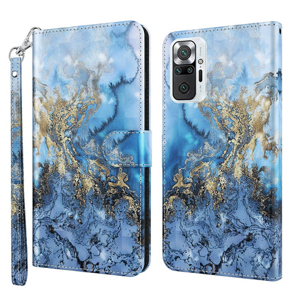 3D Painting Pattern TPU + PU Leather Phone Case, For Xiaomi Redmi Note 10 Pro / 10 Pro Max