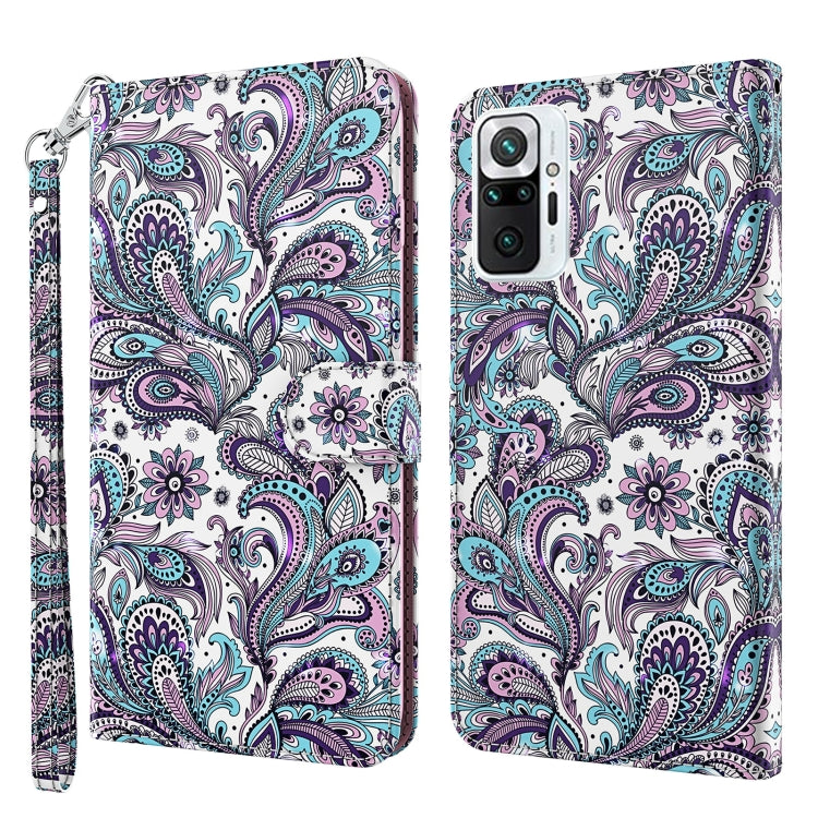 3D Painting Pattern TPU + PU Leather Phone Case, For Xiaomi Redmi Note 10 Pro / 10 Pro Max