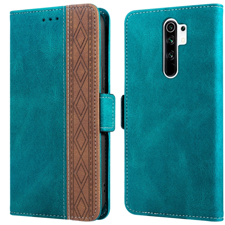 Stitching Side-Magnetic RFID Leather Phone Case, For Xiaomi Redmi 9, For Xiaomi Redmi 9A, For Xiaomi Redmi 9C, For Xiaomi Redmi 9T, For Xiaomi Redmi Note 9 Pro 4G / 9S, For Xiaomi Redmi Note 9 / 10X