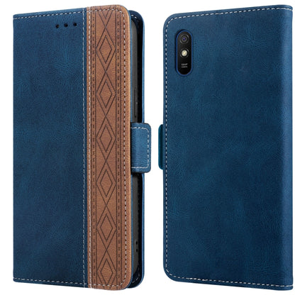 Stitching Side-Magnetic RFID Leather Phone Case, For Xiaomi Redmi 9, For Xiaomi Redmi 9A, For Xiaomi Redmi 9C, For Xiaomi Redmi 9T, For Xiaomi Redmi Note 9 Pro 4G / 9S, For Xiaomi Redmi Note 9 / 10X