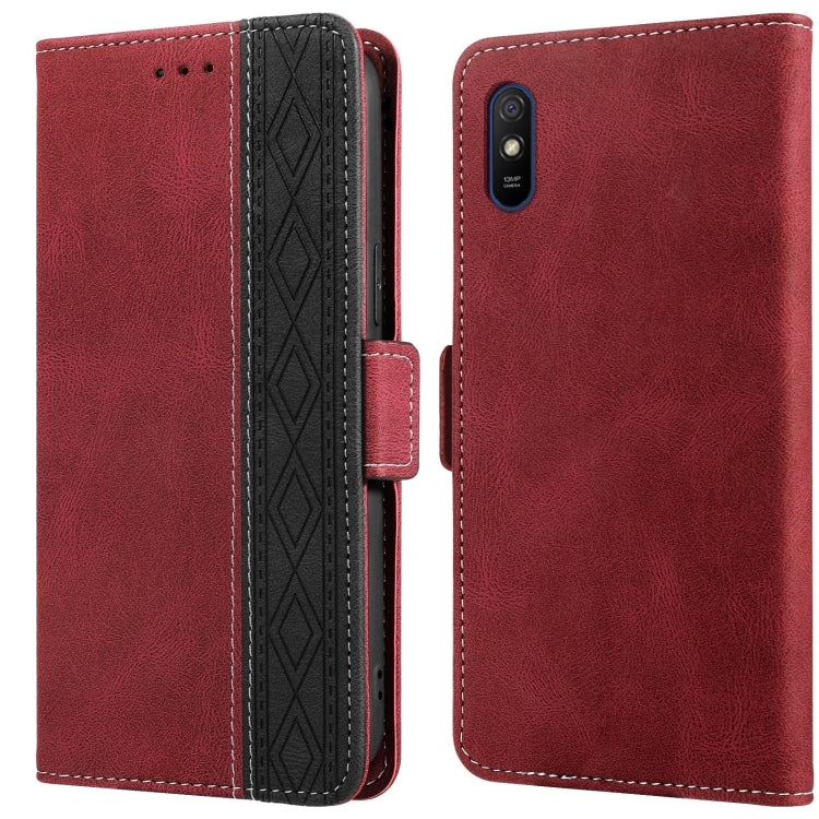 Stitching Side-Magnetic RFID Leather Phone Case, For Xiaomi Redmi 9, For Xiaomi Redmi 9A, For Xiaomi Redmi 9C, For Xiaomi Redmi 9T, For Xiaomi Redmi Note 9 Pro 4G / 9S, For Xiaomi Redmi Note 9 / 10X