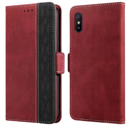 Stitching Side-Magnetic RFID Leather Phone Case, For Xiaomi Redmi 9, For Xiaomi Redmi 9A, For Xiaomi Redmi 9C, For Xiaomi Redmi 9T, For Xiaomi Redmi Note 9 Pro 4G / 9S, For Xiaomi Redmi Note 9 / 10X