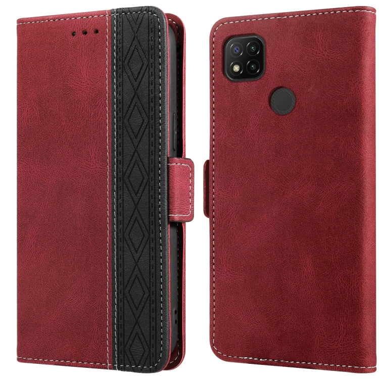 Stitching Side-Magnetic RFID Leather Phone Case, For Xiaomi Redmi 9, For Xiaomi Redmi 9A, For Xiaomi Redmi 9C, For Xiaomi Redmi 9T, For Xiaomi Redmi Note 9 Pro 4G / 9S, For Xiaomi Redmi Note 9 / 10X