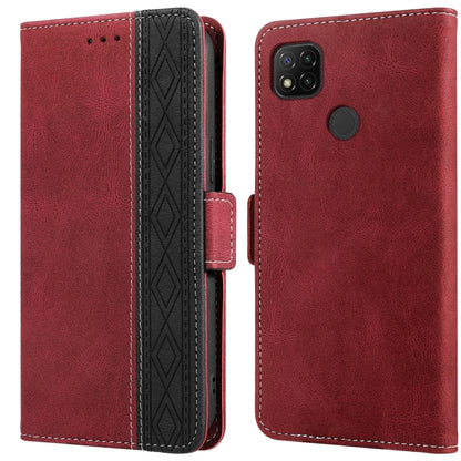 Stitching Side-Magnetic RFID Leather Phone Case, For Xiaomi Redmi 9, For Xiaomi Redmi 9A, For Xiaomi Redmi 9C, For Xiaomi Redmi 9T, For Xiaomi Redmi Note 9 Pro 4G / 9S, For Xiaomi Redmi Note 9 / 10X