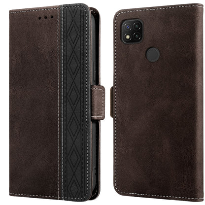 Stitching Side-Magnetic RFID Leather Phone Case, For Xiaomi Redmi 9, For Xiaomi Redmi 9A, For Xiaomi Redmi 9C, For Xiaomi Redmi 9T, For Xiaomi Redmi Note 9 Pro 4G / 9S, For Xiaomi Redmi Note 9 / 10X