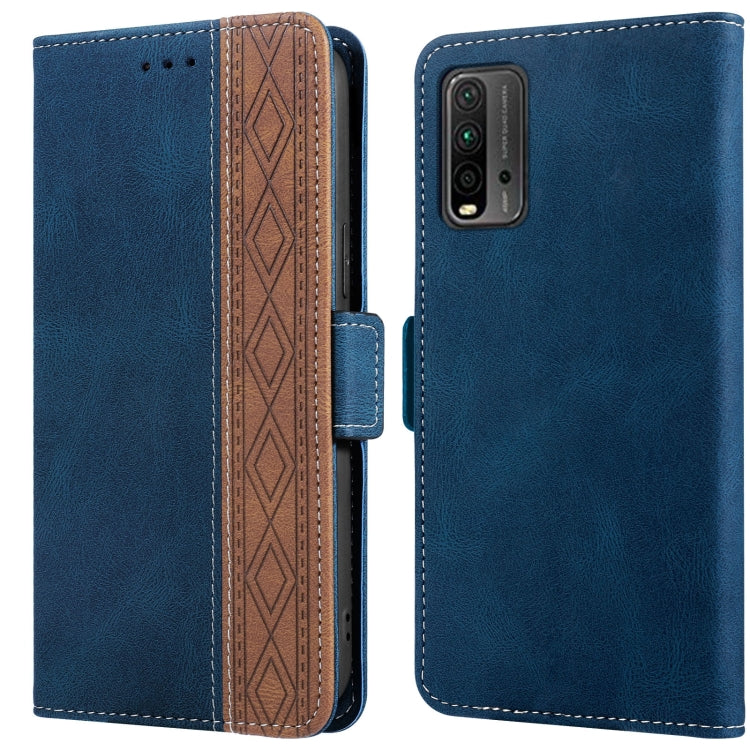 Stitching Side-Magnetic RFID Leather Phone Case, For Xiaomi Redmi 9, For Xiaomi Redmi 9A, For Xiaomi Redmi 9C, For Xiaomi Redmi 9T, For Xiaomi Redmi Note 9 Pro 4G / 9S, For Xiaomi Redmi Note 9 / 10X