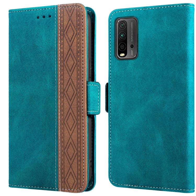 Stitching Side-Magnetic RFID Leather Phone Case, For Xiaomi Redmi 9, For Xiaomi Redmi 9A, For Xiaomi Redmi 9C, For Xiaomi Redmi 9T, For Xiaomi Redmi Note 9 Pro 4G / 9S, For Xiaomi Redmi Note 9 / 10X
