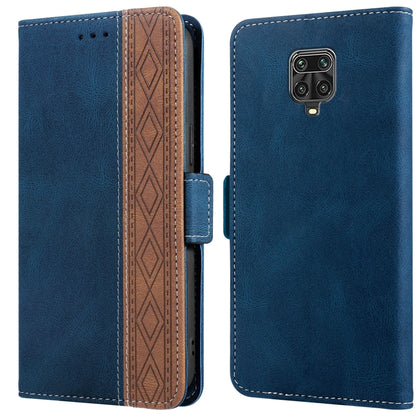 Stitching Side-Magnetic RFID Leather Phone Case, For Xiaomi Redmi 9, For Xiaomi Redmi 9A, For Xiaomi Redmi 9C, For Xiaomi Redmi 9T, For Xiaomi Redmi Note 9 Pro 4G / 9S, For Xiaomi Redmi Note 9 / 10X