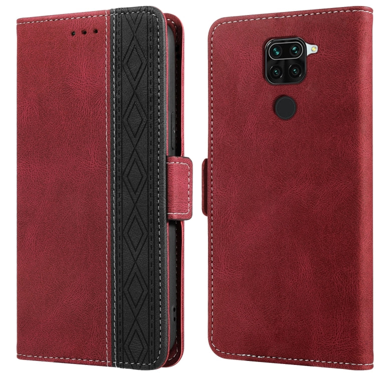 Stitching Side-Magnetic RFID Leather Phone Case, For Xiaomi Redmi 9, For Xiaomi Redmi 9A, For Xiaomi Redmi 9C, For Xiaomi Redmi 9T, For Xiaomi Redmi Note 9 Pro 4G / 9S, For Xiaomi Redmi Note 9 / 10X
