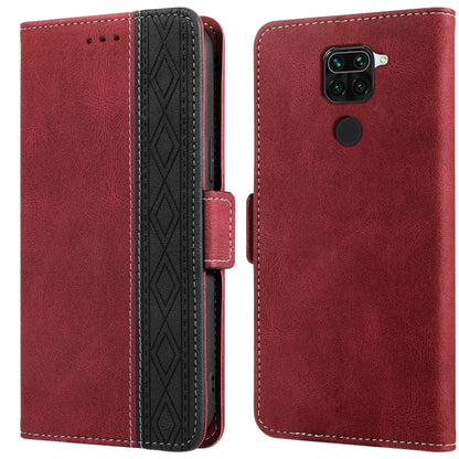 Stitching Side-Magnetic RFID Leather Phone Case, For Xiaomi Redmi 9, For Xiaomi Redmi 9A, For Xiaomi Redmi 9C, For Xiaomi Redmi 9T, For Xiaomi Redmi Note 9 Pro 4G / 9S, For Xiaomi Redmi Note 9 / 10X
