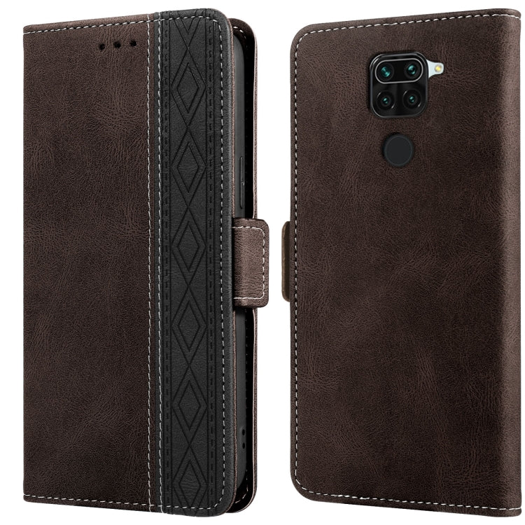 Stitching Side-Magnetic RFID Leather Phone Case, For Xiaomi Redmi 9, For Xiaomi Redmi 9A, For Xiaomi Redmi 9C, For Xiaomi Redmi 9T, For Xiaomi Redmi Note 9 Pro 4G / 9S, For Xiaomi Redmi Note 9 / 10X