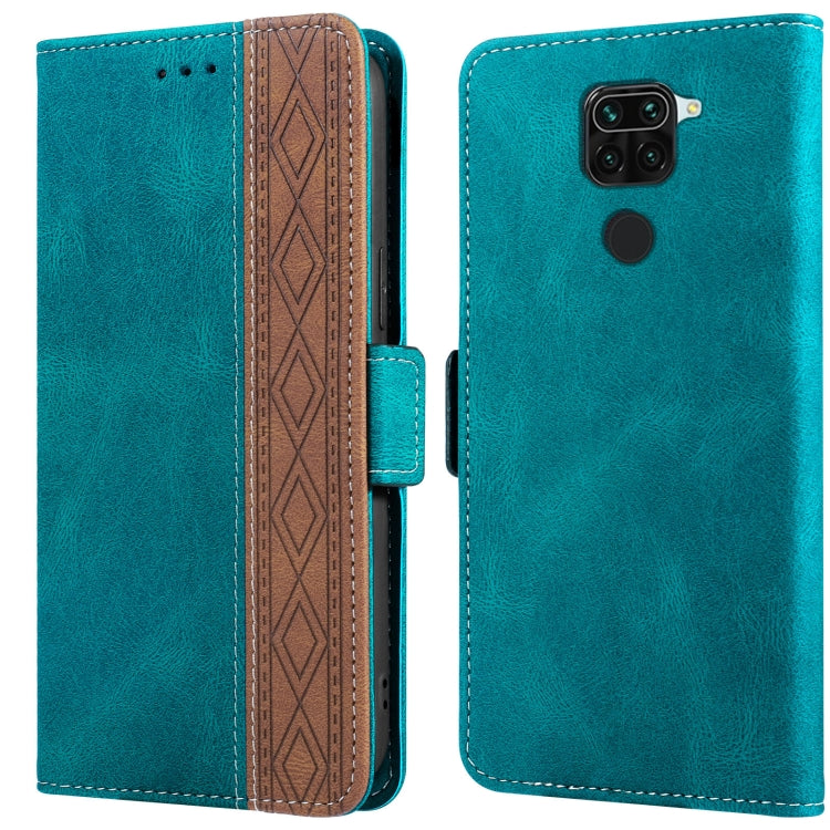 Stitching Side-Magnetic RFID Leather Phone Case, For Xiaomi Redmi 9, For Xiaomi Redmi 9A, For Xiaomi Redmi 9C, For Xiaomi Redmi 9T, For Xiaomi Redmi Note 9 Pro 4G / 9S, For Xiaomi Redmi Note 9 / 10X