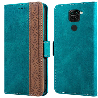 Stitching Side-Magnetic RFID Leather Phone Case, For Xiaomi Redmi 9, For Xiaomi Redmi 9A, For Xiaomi Redmi 9C, For Xiaomi Redmi 9T, For Xiaomi Redmi Note 9 Pro 4G / 9S, For Xiaomi Redmi Note 9 / 10X