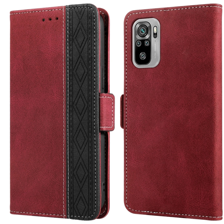 Stitching Side-Magnetic RFID Leather Phone Case, For Xiaomi Redmi Note 9T 5G, For Xiaomi Redmi Note 10 4G, For Xiaomi Redmi Note 10 Pro, For Xiaomi Redmi Note 11, For Xiaomi Redmi Note 11 International, For Xiaomi Redmi Note 10 JP Version