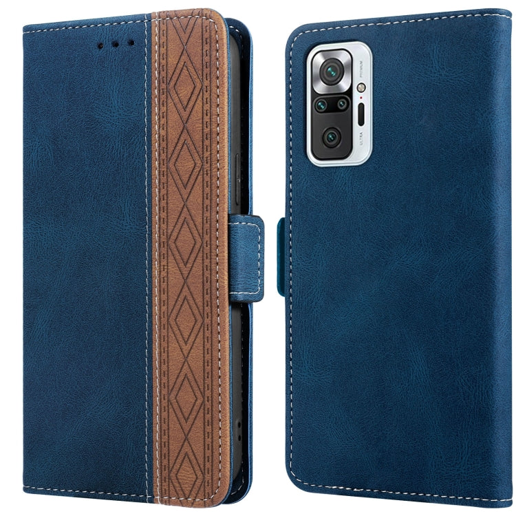 Stitching Side-Magnetic RFID Leather Phone Case, For Xiaomi Redmi Note 9T 5G, For Xiaomi Redmi Note 10 4G, For Xiaomi Redmi Note 10 Pro, For Xiaomi Redmi Note 11, For Xiaomi Redmi Note 11 International, For Xiaomi Redmi Note 10 JP Version