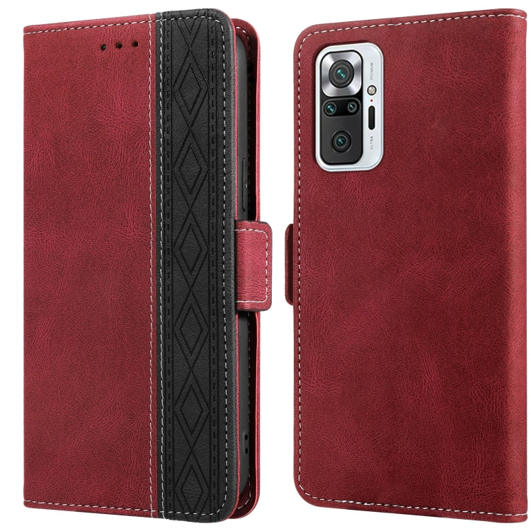 Stitching Side-Magnetic RFID Leather Phone Case, For Xiaomi Redmi Note 9T 5G, For Xiaomi Redmi Note 10 4G, For Xiaomi Redmi Note 10 Pro, For Xiaomi Redmi Note 11, For Xiaomi Redmi Note 11 International, For Xiaomi Redmi Note 10 JP Version