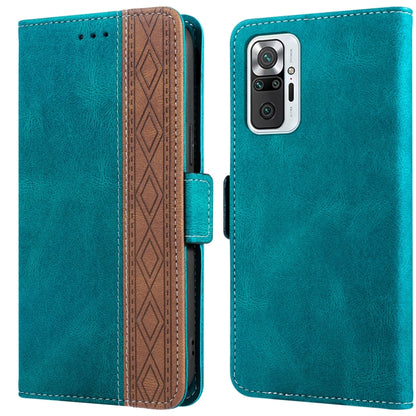 Stitching Side-Magnetic RFID Leather Phone Case, For Xiaomi Redmi Note 9T 5G, For Xiaomi Redmi Note 10 4G, For Xiaomi Redmi Note 10 Pro, For Xiaomi Redmi Note 11, For Xiaomi Redmi Note 11 International, For Xiaomi Redmi Note 10 JP Version