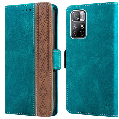 Stitching Side-Magnetic RFID Leather Phone Case, For Xiaomi Redmi Note 9T 5G, For Xiaomi Redmi Note 10 4G, For Xiaomi Redmi Note 10 Pro, For Xiaomi Redmi Note 11, For Xiaomi Redmi Note 11 International, For Xiaomi Redmi Note 10 JP Version