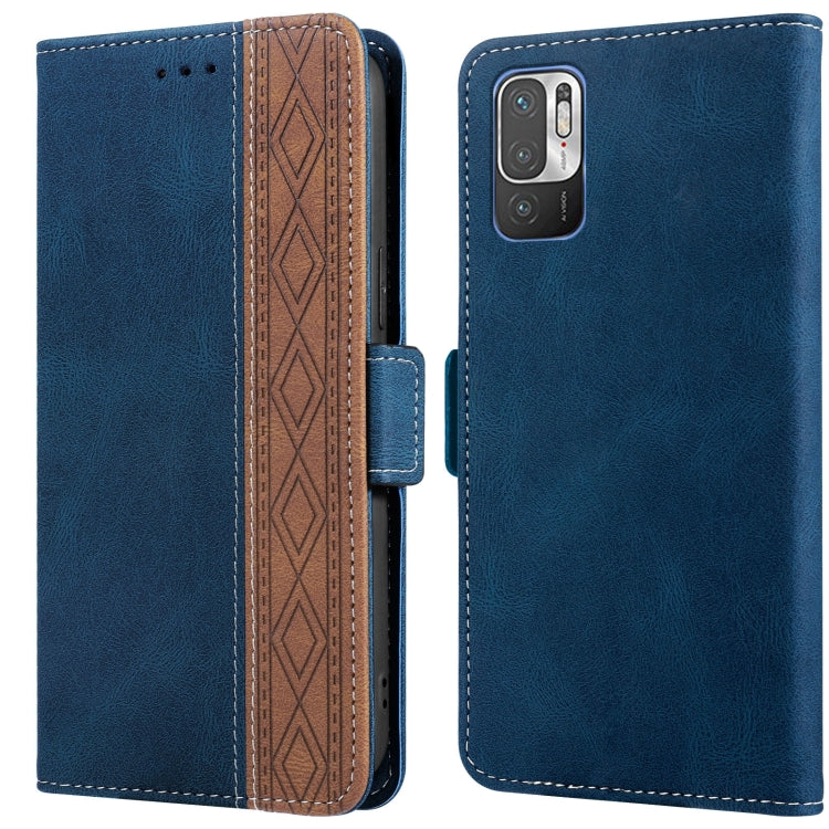 Stitching Side-Magnetic RFID Leather Phone Case, For Xiaomi Redmi Note 9T 5G, For Xiaomi Redmi Note 10 4G, For Xiaomi Redmi Note 10 Pro, For Xiaomi Redmi Note 11, For Xiaomi Redmi Note 11 International, For Xiaomi Redmi Note 10 JP Version