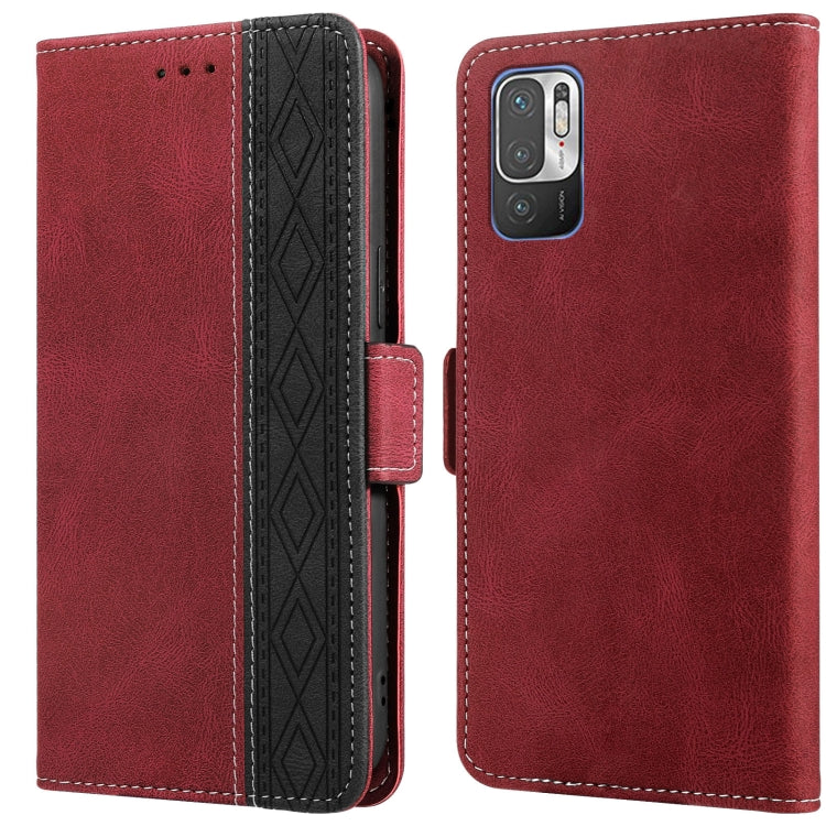 Stitching Side-Magnetic RFID Leather Phone Case, For Xiaomi Redmi Note 9T 5G, For Xiaomi Redmi Note 10 4G, For Xiaomi Redmi Note 10 Pro, For Xiaomi Redmi Note 11, For Xiaomi Redmi Note 11 International, For Xiaomi Redmi Note 10 JP Version