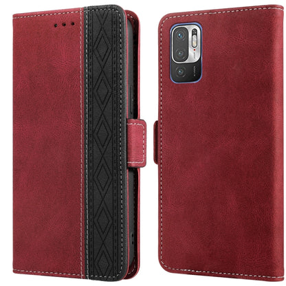 Stitching Side-Magnetic RFID Leather Phone Case, For Xiaomi Redmi Note 9T 5G, For Xiaomi Redmi Note 10 4G, For Xiaomi Redmi Note 10 Pro, For Xiaomi Redmi Note 11, For Xiaomi Redmi Note 11 International, For Xiaomi Redmi Note 10 JP Version