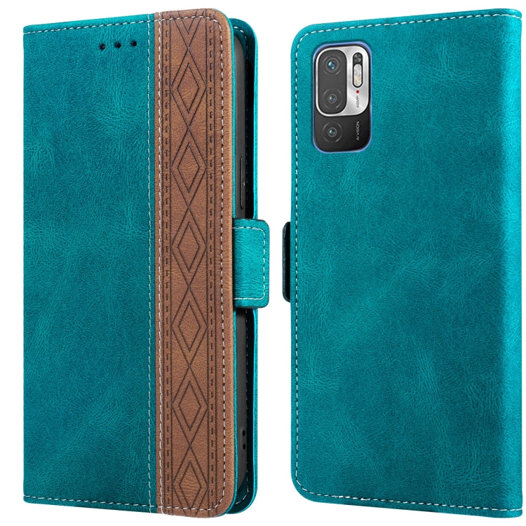 Stitching Side-Magnetic RFID Leather Phone Case, For Xiaomi Redmi Note 9T 5G, For Xiaomi Redmi Note 10 4G, For Xiaomi Redmi Note 10 Pro, For Xiaomi Redmi Note 11, For Xiaomi Redmi Note 11 International, For Xiaomi Redmi Note 10 JP Version