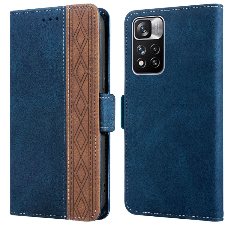 Stitching Side-Magnetic RFID Leather Phone Case, For Xiaomi Redmi 10 4G, For Xiaomi Redmi Note 11 Pro, For Xiaomi Mi 11 Lite, For Xiaomi Mi 11T, For Xiaomi Poco X3, For Xiaomi 12