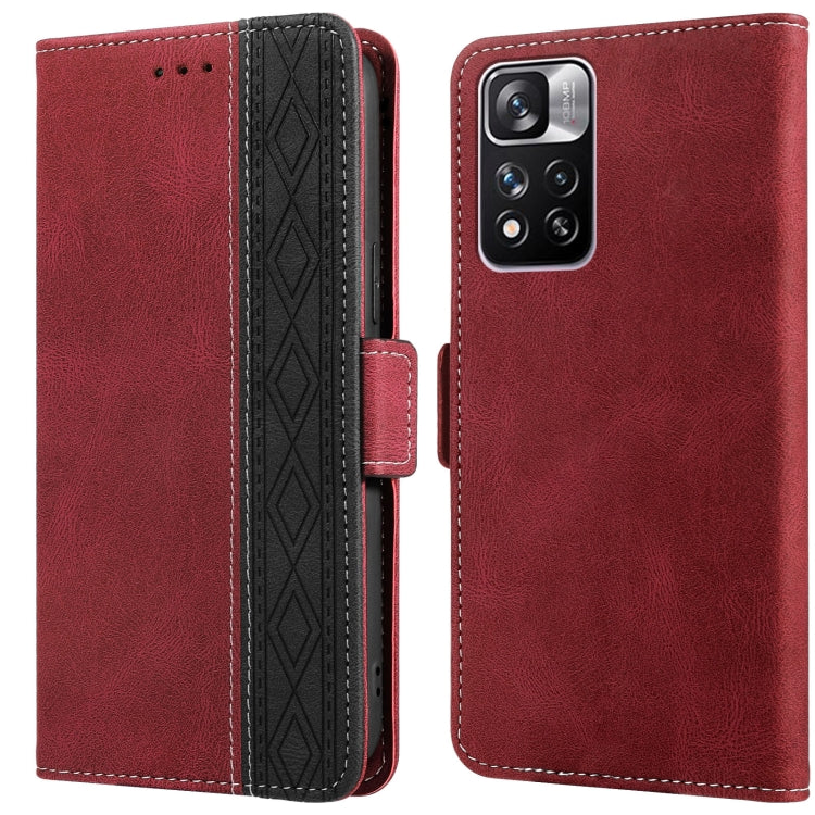 Stitching Side-Magnetic RFID Leather Phone Case, For Xiaomi Redmi 10 4G, For Xiaomi Redmi Note 11 Pro, For Xiaomi Mi 11 Lite, For Xiaomi Mi 11T, For Xiaomi Poco X3, For Xiaomi 12
