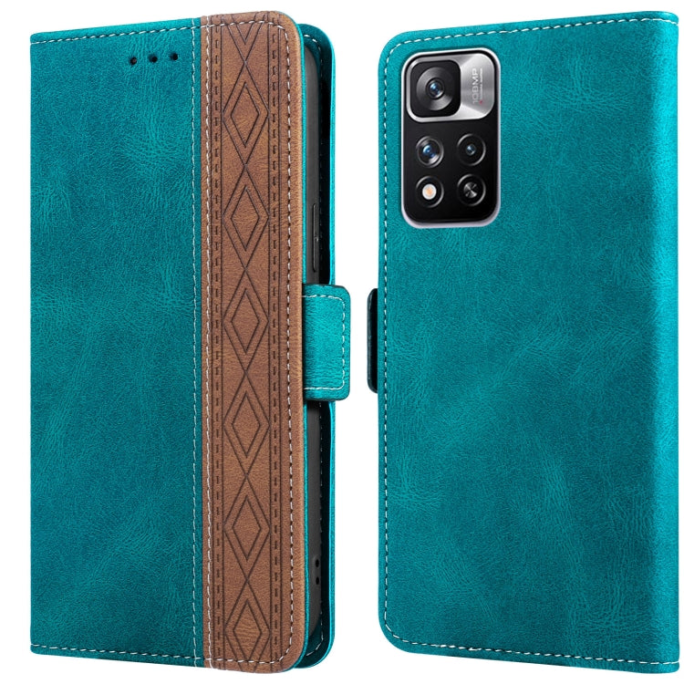 Stitching Side-Magnetic RFID Leather Phone Case, For Xiaomi Redmi 10 4G, For Xiaomi Redmi Note 11 Pro, For Xiaomi Mi 11 Lite, For Xiaomi Mi 11T, For Xiaomi Poco X3, For Xiaomi 12