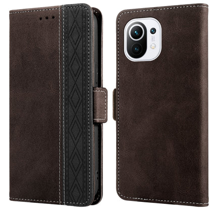 Stitching Side-Magnetic RFID Leather Phone Case, For Xiaomi Redmi 10 4G, For Xiaomi Redmi Note 11 Pro, For Xiaomi Mi 11 Lite, For Xiaomi Mi 11T, For Xiaomi Poco X3, For Xiaomi 12