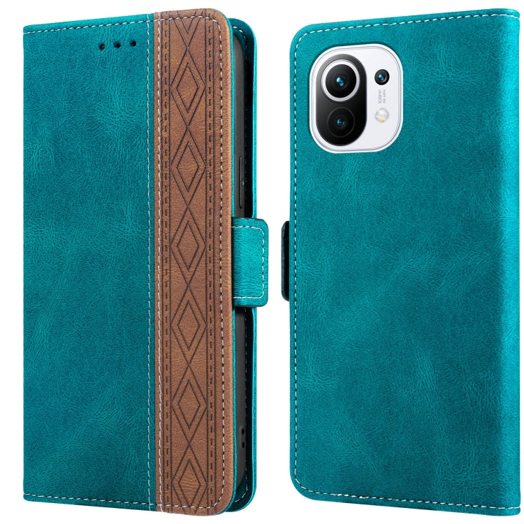 Stitching Side-Magnetic RFID Leather Phone Case, For Xiaomi Redmi 10 4G, For Xiaomi Redmi Note 11 Pro, For Xiaomi Mi 11 Lite, For Xiaomi Mi 11T, For Xiaomi Poco X3, For Xiaomi 12
