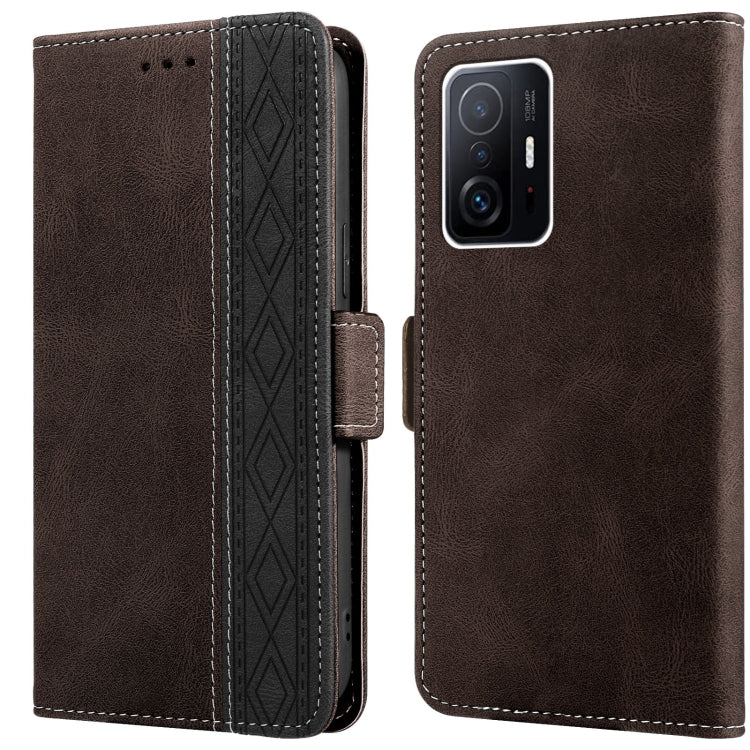 Stitching Side-Magnetic RFID Leather Phone Case, For Xiaomi Redmi 10 4G, For Xiaomi Redmi Note 11 Pro, For Xiaomi Mi 11 Lite, For Xiaomi Mi 11T, For Xiaomi Poco X3, For Xiaomi 12