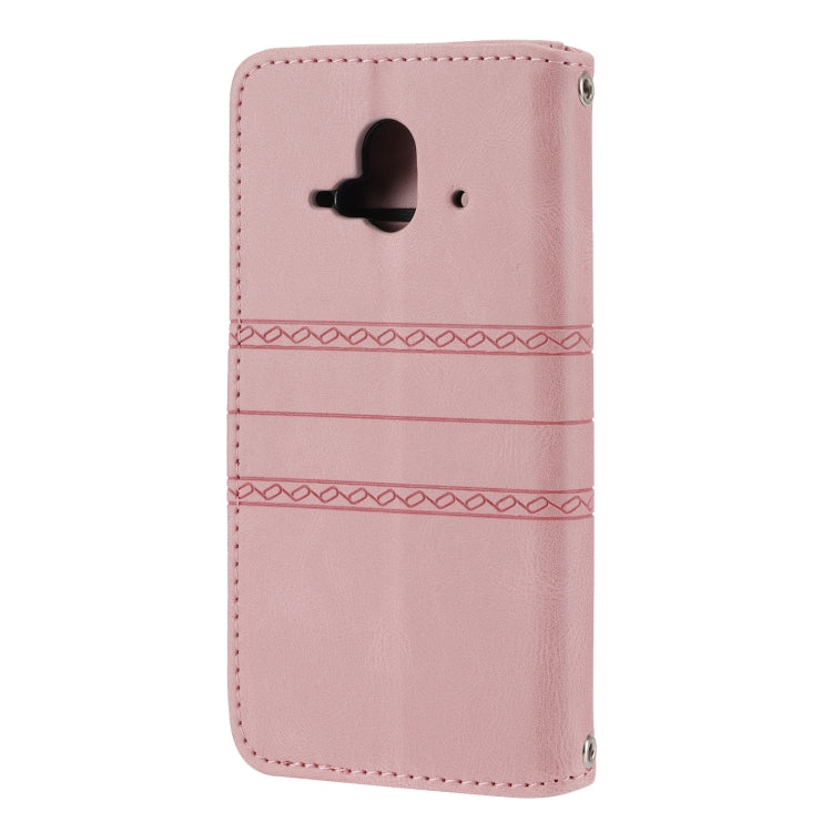 Embossed Striped Magnetic Buckle Horizontal Flip Phone Leather Case, For Fujitsu Arrows F-52B, For OPPO A96 5G, For OPPO Reno7 5G, For OPPO Reno7 SE 5G