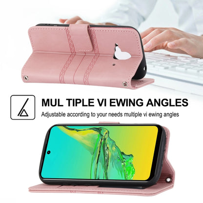 Embossed Striped Magnetic Buckle Horizontal Flip Phone Leather Case, For Fujitsu Arrows F-52B, For OPPO A96 5G, For OPPO Reno7 5G, For OPPO Reno7 SE 5G