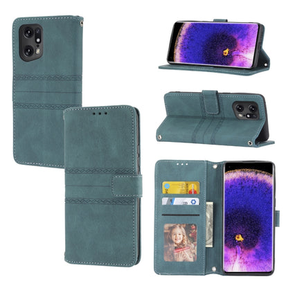 Embossed Striped Magnetic Buckle Horizontal Flip Phone Leather Case, For OPPO Find X5, For OPPO Find X5 Pro, For OPPO Realme 9 Pro+, For OPPO Realme C35
