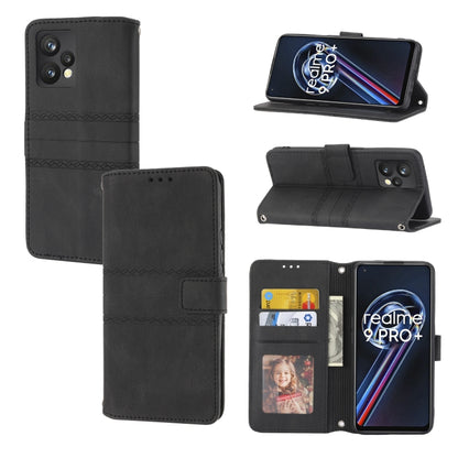 Embossed Striped Magnetic Buckle Horizontal Flip Phone Leather Case, For OPPO Find X5, For OPPO Find X5 Pro, For OPPO Realme 9 Pro+, For OPPO Realme C35