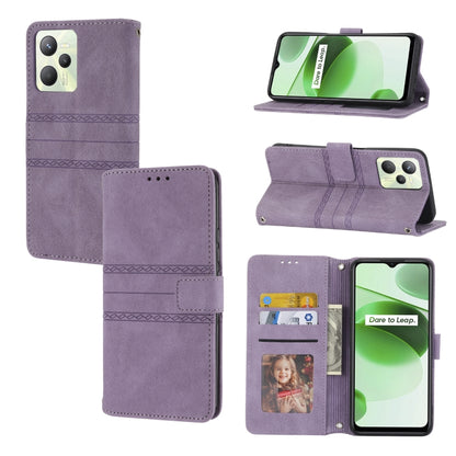 Embossed Striped Magnetic Buckle Horizontal Flip Phone Leather Case, For OPPO Find X5, For OPPO Find X5 Pro, For OPPO Realme 9 Pro+, For OPPO Realme C35