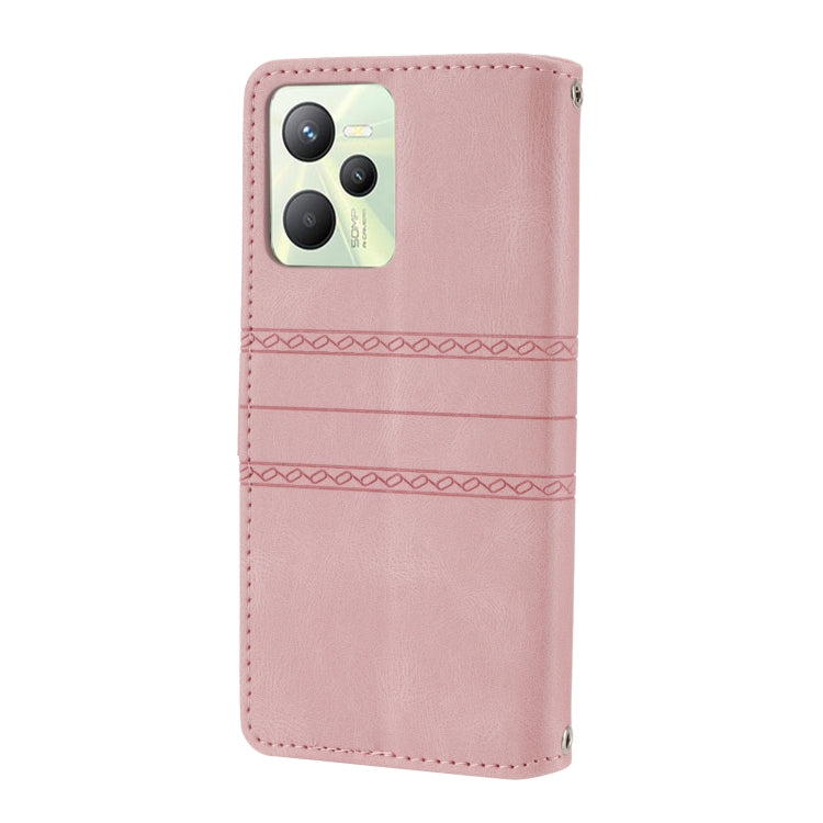 Embossed Striped Magnetic Buckle Horizontal Flip Phone Leather Case, For OPPO Realme 9 Pro, For Xiaomi Redmi K50 Gaming, For Xiaomi Redmi K50 Pro