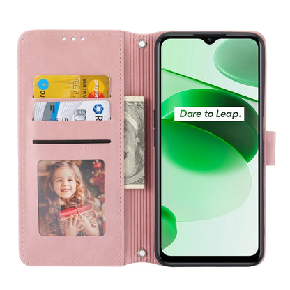 Embossed Striped Magnetic Buckle Horizontal Flip Phone Leather Case, For OPPO Realme 9 Pro, For Xiaomi Redmi K50 Gaming, For Xiaomi Redmi K50 Pro