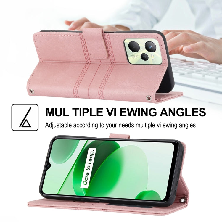 Embossed Striped Magnetic Buckle Horizontal Flip Phone Leather Case, For OPPO Realme 9 Pro, For Xiaomi Redmi K50 Gaming, For Xiaomi Redmi K50 Pro