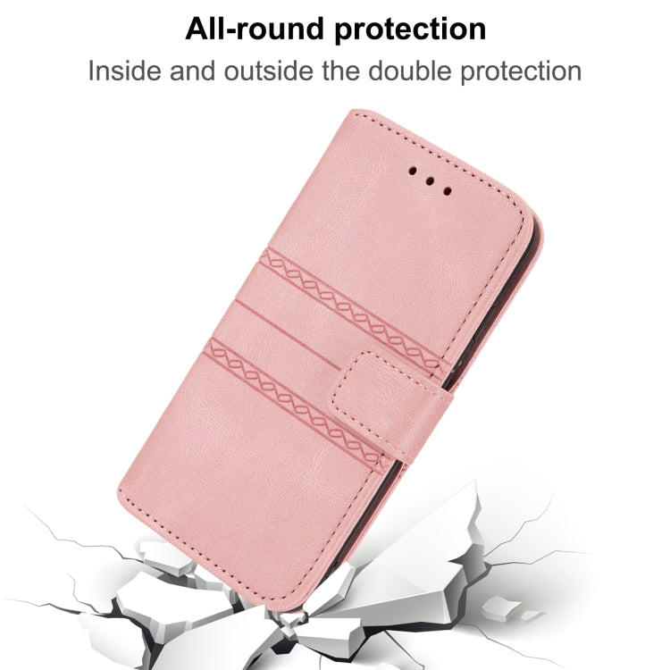 Embossed Striped Magnetic Buckle Horizontal Flip Phone Leather Case, For OPPO Realme 9 Pro, For Xiaomi Redmi K50 Gaming, For Xiaomi Redmi K50 Pro