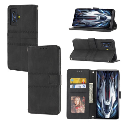 Embossed Striped Magnetic Buckle Horizontal Flip Phone Leather Case, For OPPO Realme 9 Pro, For Xiaomi Redmi K50 Gaming, For Xiaomi Redmi K50 Pro