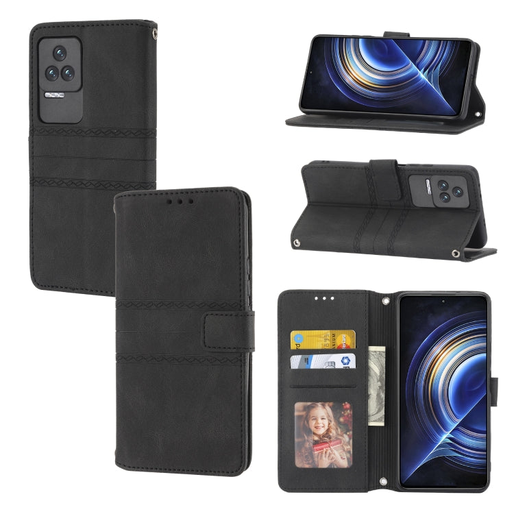 Embossed Striped Magnetic Buckle Horizontal Flip Phone Leather Case, For OPPO Realme 9 Pro, For Xiaomi Redmi K50 Gaming, For Xiaomi Redmi K50 Pro