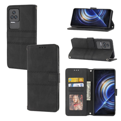 Embossed Striped Magnetic Buckle Horizontal Flip Phone Leather Case, For OPPO Realme 9 Pro, For Xiaomi Redmi K50 Gaming, For Xiaomi Redmi K50 Pro