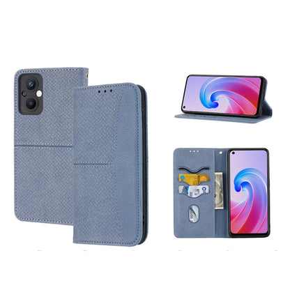 Woven Texture Stitching Magnetic PU Leather Phone Case, For OPPO A96 5G, For OPPO Realme C35, For OPPO Reno7 SE 5G, For OPPO Reno7 5G